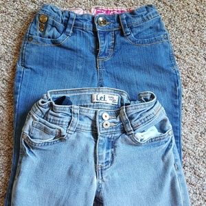 2 pair girls jeans